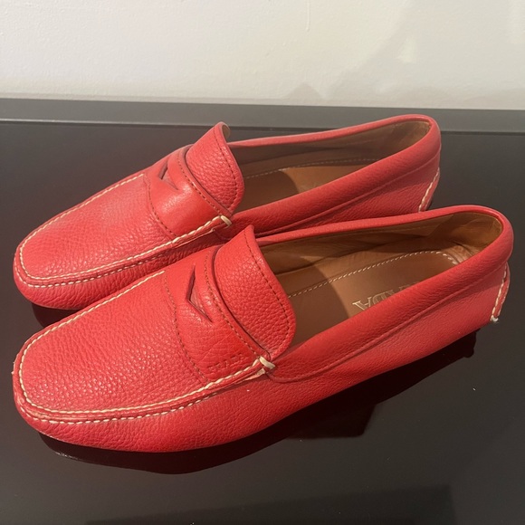 Prada Red Leather Loafers - Men’s (US 9, Italian 8) - Picture 6 of 6